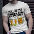 Beer Drinking Dont Worry Ive Had Both My Shots And Booster Unisex T-Shirt Gifts for Him