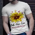 Brain Aneurysm Awareness Faith Hope Love Unisex T-Shirt Gifts for Him