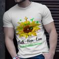 Brain Disabilities Awareness Faith Hope Love Unisex T-Shirt Gifts for Him