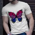 Butterfly With Colors Of The Bisexual Pride Flag Unisex T-Shirt Gifts for Him