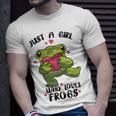 Cute Frog Just A Girl Who Loves Frogs Funny Frog Lover Gift For Girl Frog Lover Unisex T-Shirt Gifts for Him