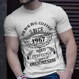 Drinking Coffee Since 1967 Aged Perfectly 55 Years Of Awesomenss Unisex T-Shirt Gifts for Him