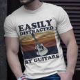 Easily Distracted By Guitars Quote For A Guitar Player Racerback Unisex T-Shirt Gifts for Him