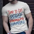 Funny Drunk 4Th Of July Time To Get Star Spangled Hammered Unisex T-Shirt Gifts for Him