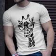 Giraffe With Glasses Unisex T-Shirt Gifts for Him