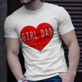 Girl Dad Heart Fathers Day Vintage Retro Unisex T-Shirt Gifts for Him