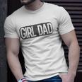 Girl Dad Vintage Proud Father Of Girl Dad Fathers Day Unisex T-Shirt Gifts for Him