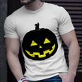 Happy Halloween Scary Black Pumpkin Pattern Unisex T-Shirt Gifts for Him