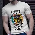 I Really Like Biker Penguin Ok Unisex T-Shirt Gifts for Him