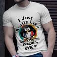 I Really Like Book Worm Penguin Ok Unisex T-Shirt Gifts for Him