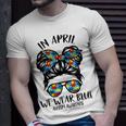 In April We Wear Blue Autism Awareness Month Unisex T-Shirt Gifts for Him