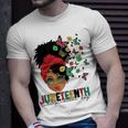 Junenth Is My Independence Day Black Queen And Butterfly Unisex T-Shirt Gifts for Him