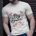 Kids Cute Big Sister Floral Design Toddler Girl Unisex T-Shirt Gifts for Him