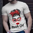 March Girl Women Face Wink Eye Bandana Birthday Gifts 548 Trending Shirt Unisex T-Shirt Gifts for Him