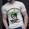 Never Underestimate An Old Guy On A Bicycle Unisex T-Shirt Gifts for Him