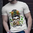 One Lucky Grammy Shamrock Plaid Leopard St Patricks Day Unisex T-Shirt Gifts for Him