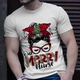 One Merry Nurse Messy Bun Tee Christmas Scrubs For Nurses Unisex T-Shirt Gifts for Him