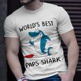 Paps Grandpa Worlds Best Paps Shark T-Shirt Gifts for Him