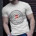 Pi Π Spiral Science Mathematics Math Irrational Number Sequence Unisex T-Shirt Gifts for Him