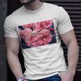 Pink Roses In Garden Unisex T-Shirt Gifts for Him