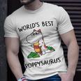 Poppy Grandpa Worlds Best Poppysaurus T-Shirt Gifts for Him