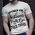 September Girl September Girl With Tattoos Pretty Eyes And Thick Thighs T-Shirt Gifts for Him