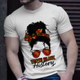 Teacher African Women Messy Bun Teach Black History Month Unisex T-Shirt Gifts for Him