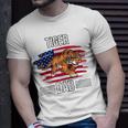 Tiger Us Flag 4Th Of July Fathers Day Tiger Dad Unisex T-Shirt Gifts for Him