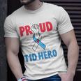 Type 1 Diabetes Awareness Proud Dad T1d Hero Diabetes Dad Unisex T-Shirt Gifts for Him