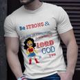 Womens Superhero Christian Be Strong And Courageous Joshua 19 Gift Unisex T-Shirt Gifts for Him