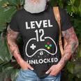 12Th Birthday Level 12 Unlocked Video Gamer Birthday Unisex T-Shirt Gifts for Old Men