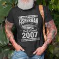 15 Years Old Fisherman Born In 2007 Fisherman 15Th Birthday Unisex T-Shirt Gifts for Old Men