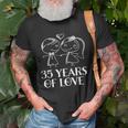 35Th Anniversary Couples 35 Year Wedding Anniversary Unisex T-Shirt Gifts for Old Men