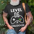 6Th Birthday Level 6 Unlocked Video Gamer Birthday Unisex T-Shirt Gifts for Old Men