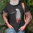 African Grey Parrot Red Butt Chicken Unisex T-Shirt Gifts for Old Men