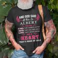 Albert Name And God Said Let There Be Albert T-Shirt Gifts for Old Men