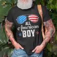 All American Boy Us Flag Sunglasses For Matching 4Th Of July Unisex T-Shirt Gifts for Old Men