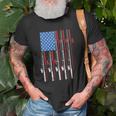 American Flag Fishing Patriotic FishermanFishing Rods Flag Unisex T-Shirt Gifts for Old Men