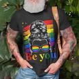 Be You Pride Lgbtq Gay Lgbt Ally Rainbow Flag Woman Face Unisex T-Shirt Gifts for Old Men