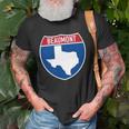 Beaumont Texas Tx Interstate Highway Vacation Souvenir Unisex T-Shirt Gifts for Old Men
