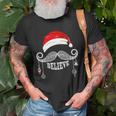Believe Christmas Santa Mustache With Ornaments - Believe Unisex T-Shirt Gifts for Old Men