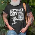 Birthday Boy 8 Soccer Football 8Th Birthday Eight Year Old Unisex T-Shirt Gifts for Old Men