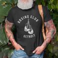 Boxing Club Detroit Distressed Gloves Unisex T-Shirt Gifts for Old Men