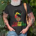 Celebrate Juneteenth Messy Bun Black Women Melanin Pride Unisex T-Shirt Gifts for Old Men