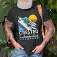 Crested Butte Colorado Retro Snowboard Unisex T-Shirt Gifts for Old Men