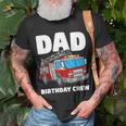 Dad Birthday Crew Fire Truck Firefighter Fireman Party Unisex T-Shirt Gifts for Old Men
