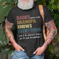 Dad Knows A Lot Grandpa Knows Everything Fathers Day T-shirt Gifts for Old Men