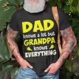 Dad Knows A Lot But Grandpa Know Everything Father Day T-shirt Gifts for Old Men