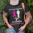 Every Disability Is Visible Eosinophilic Disease Awareness Pink Ribbon Eosinophilic Disease Eosinophilic Disease Awareness Unisex T-Shirt Gifts for Old Men