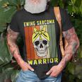 Ewings Sarcoma Warrior Skull Women Vintage Yellow Ribbon Ewings Sarcoma Ewings Sarcoma Awareness Unisex T-Shirt Gifts for Old Men